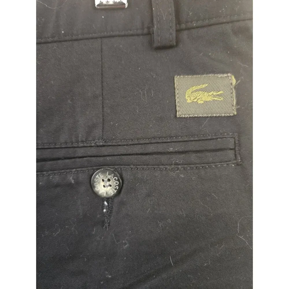 Lacoste Men's Khaki Dress Pants, Black, Size 38x30